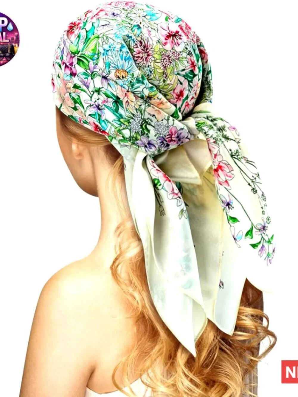 100% Silk Head Scarf 27